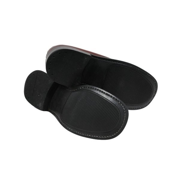 Prada Mens Vintage Penny Loafers Size US7 UK6 Brown Leather Square Toe Slip On - Picture 10 of 11